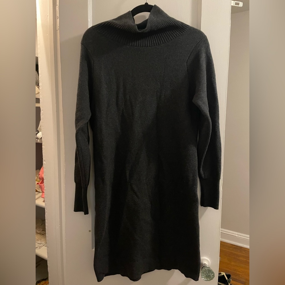 Michael Stars Wool Long Sleeve Sweater Dress Midi with turtle neck